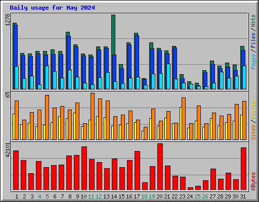 Daily usage for May 2024