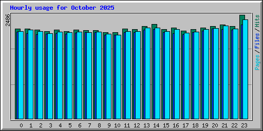 Hourly usage for October 2025